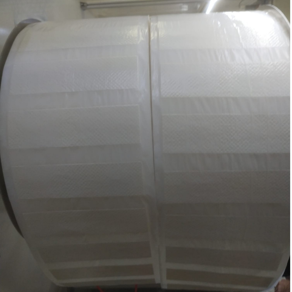 Jumbo roll of nonwoven raw material
